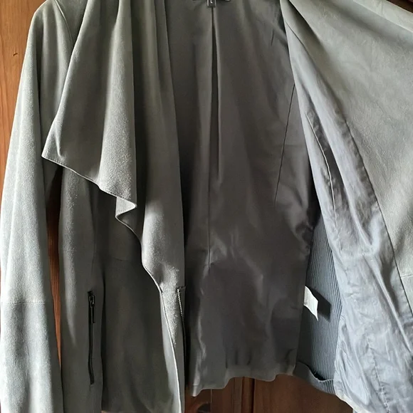 COPY - EUC VINCE SUEDE WATERFALL COLLAR ZIP JACKET. SIZE L - Picture 13 of 14